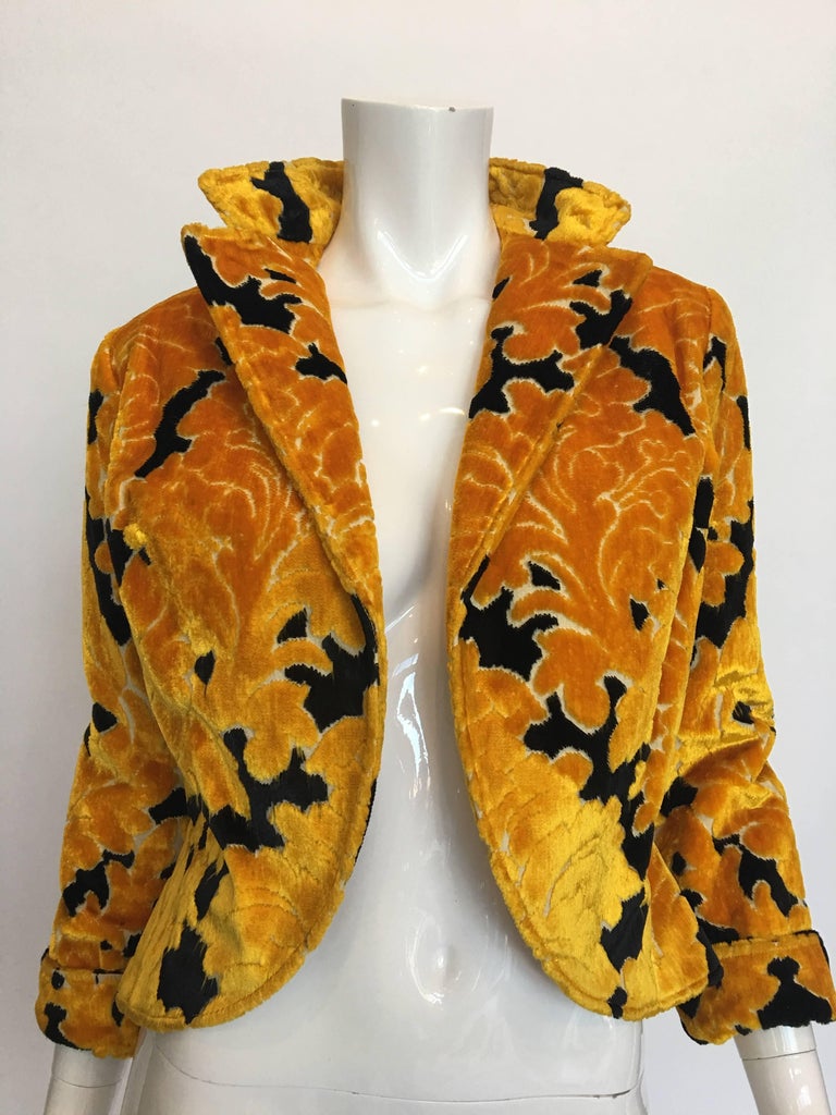 Rudi Gernreich 1960's Velvet Brocade Cropped Jacket