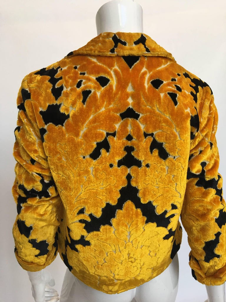 Rudi Gernreich 1960's Velvet Brocade Cropped Jacket