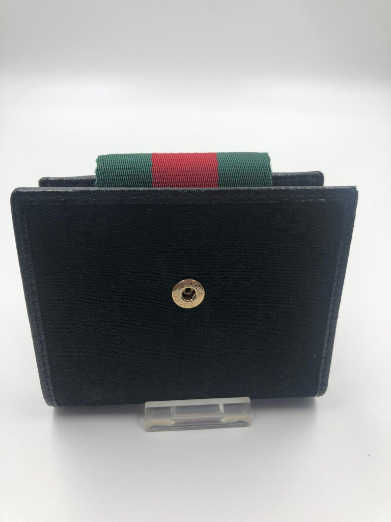 Gucci Red & Green Stripe Small Wallet