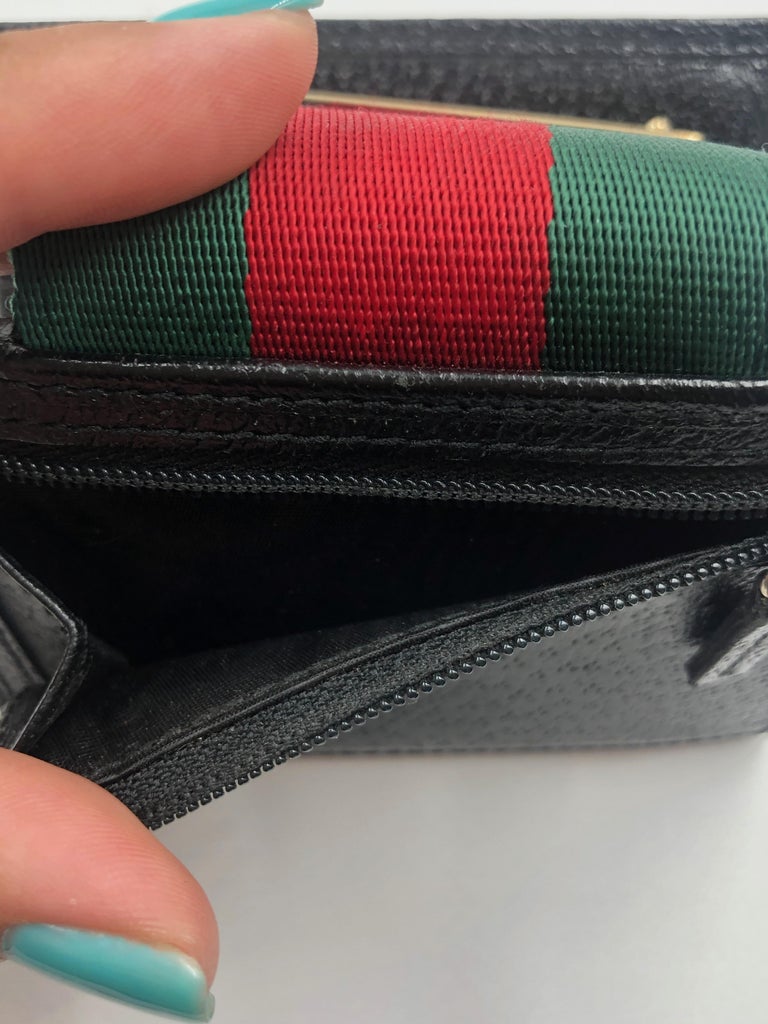 Gucci Red & Green Stripe Small Wallet