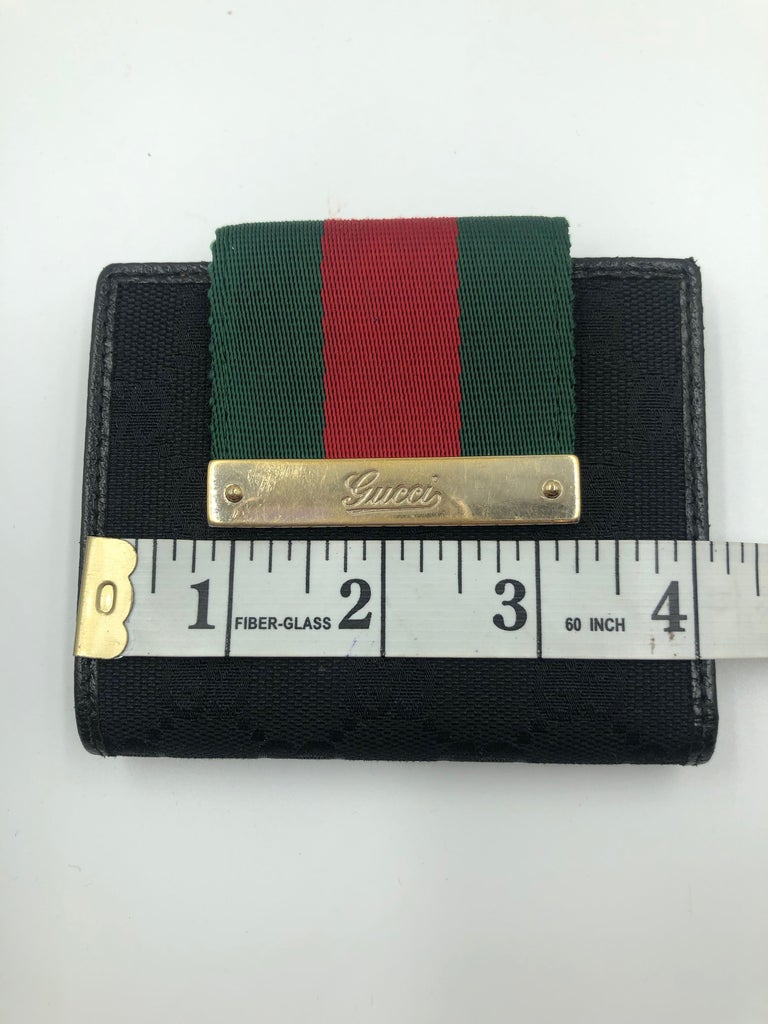 Gucci Red & Green Stripe Small Wallet