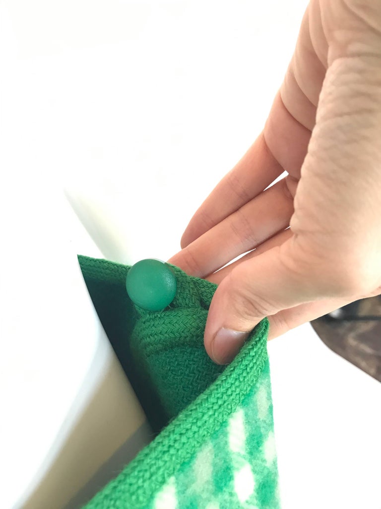 1960's Weatherall Green & White Check Reversible Wool Capelet & Skirt Set