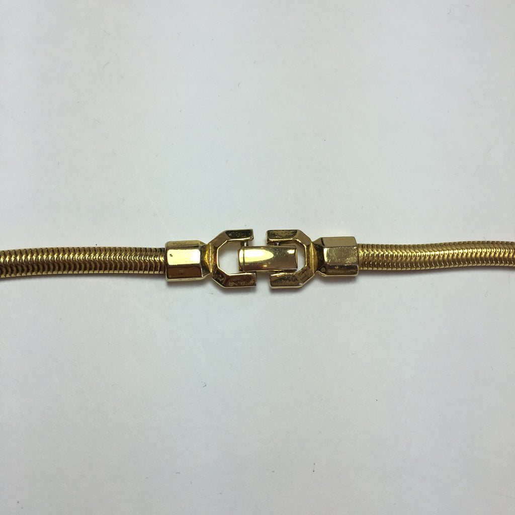 Pierre Cardin Mid-Century Modern Gold Tone and Enamel Necklace