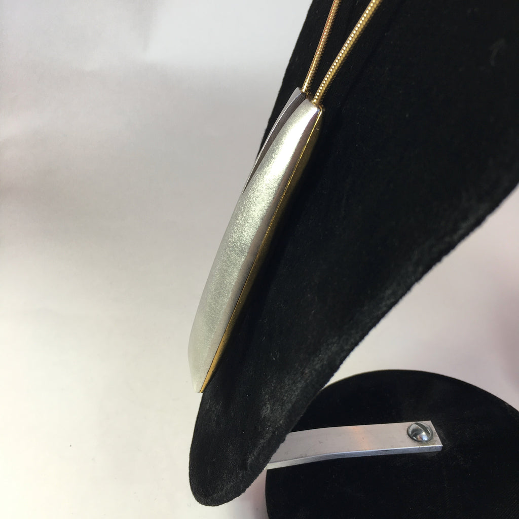 Vintage Reversible Matte Gold/Silver Necklace