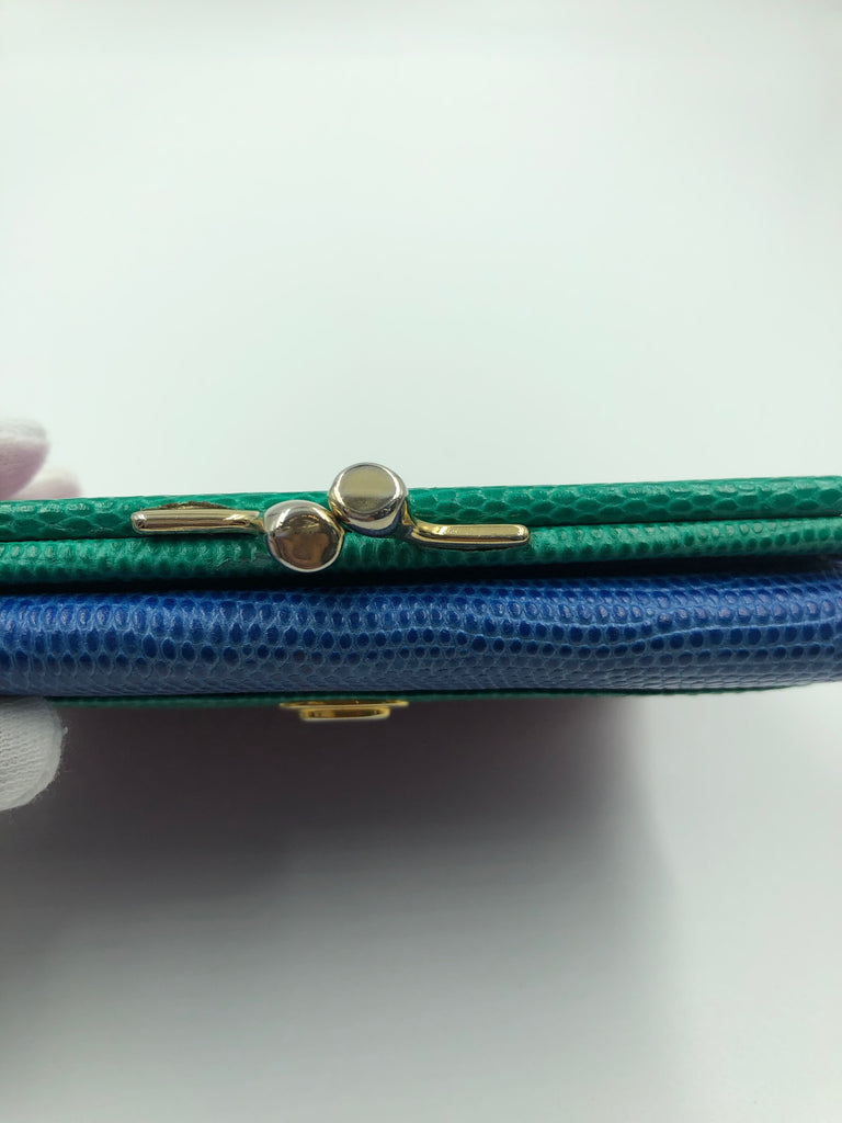 Neiman Marcus Multicolor Trifold Leather Wallet and Change Purse
