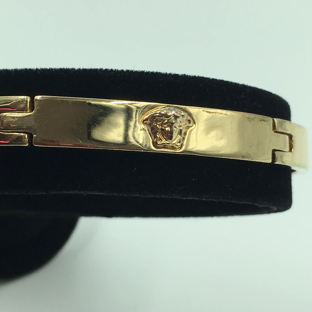 Gianni Versace Gold Plated Medusa Bangle Bracelet