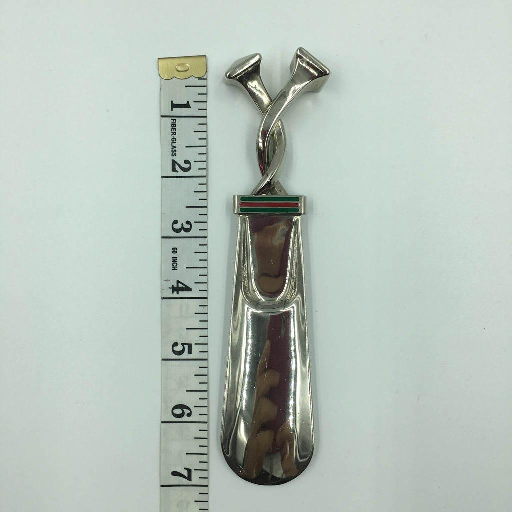 Gucci Silver with Red and Green Classic Stripe Shoehorn