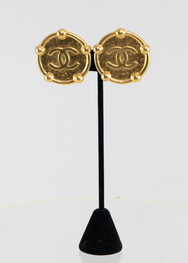 Chanel CC Logo Earrings