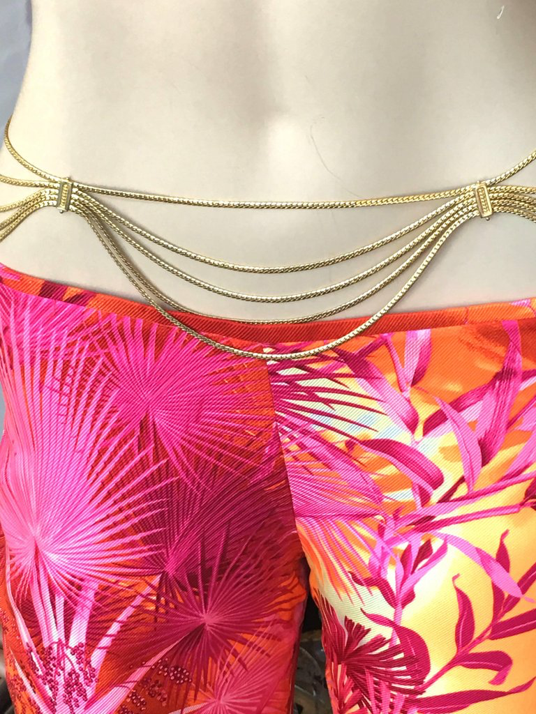 Christian Dior Multi-Strain Gold Tone Rope Chain belt