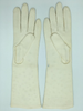 Schiaparelli by Fownes Cream Gloves w Hand Sewn Beaded Rhinestones Orignal tag