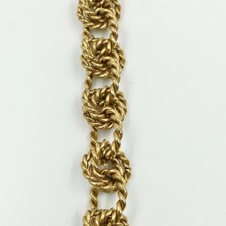 Chanel Antique Gold Tone CC Logo Cross Pendant with Pate de Verre Poured Glass Center by Maison Gripoix