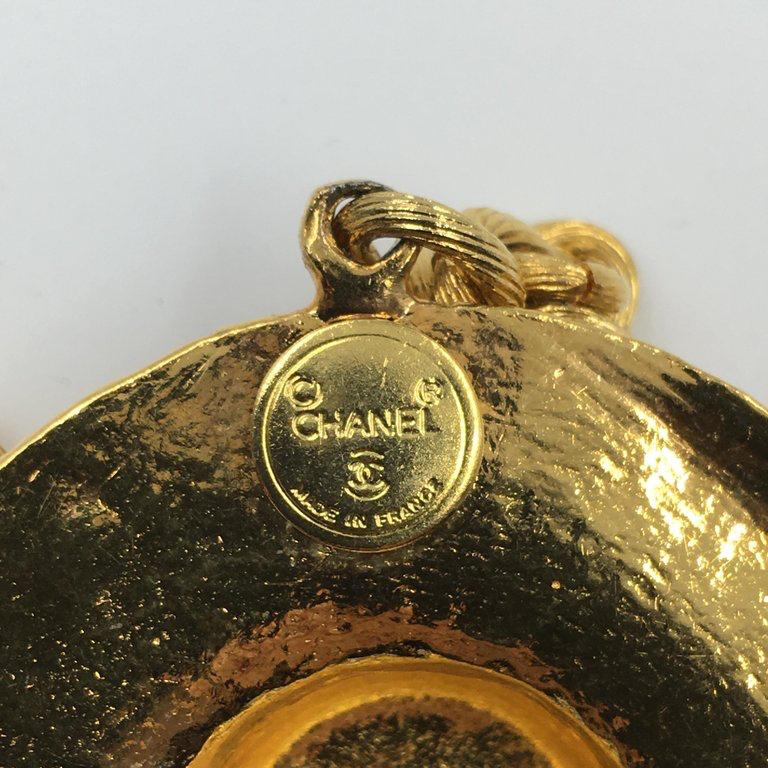 Chanel Gold Tone Classic Coco Chanel Chapeau and Quilted Handbag Charm Necklace