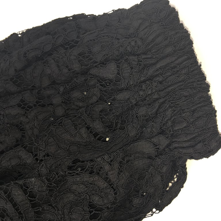 Dior Black Suede and Lace Blouson Elbow Length Glove