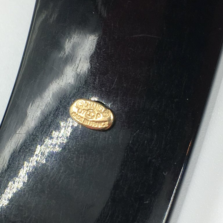 Chanel Black Logo Bangle - La Mode se Demode. Le Style Jamais Coco Chanel