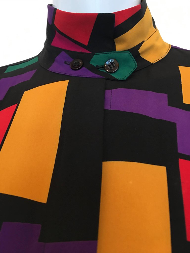 Pierre Cardin Vintage 1980's Abstract Print Blouse