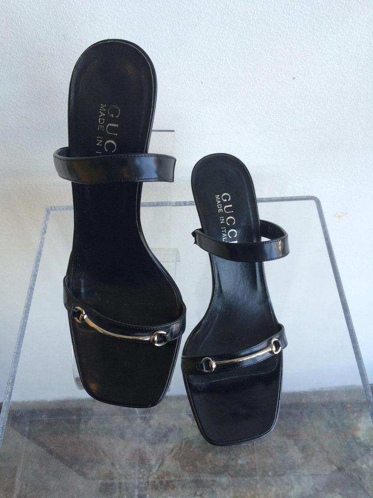 Gucci Black Open Toe Sandals