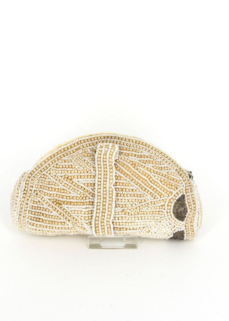 Zig Zag Beaded Clutch Czechoslovakian 30's