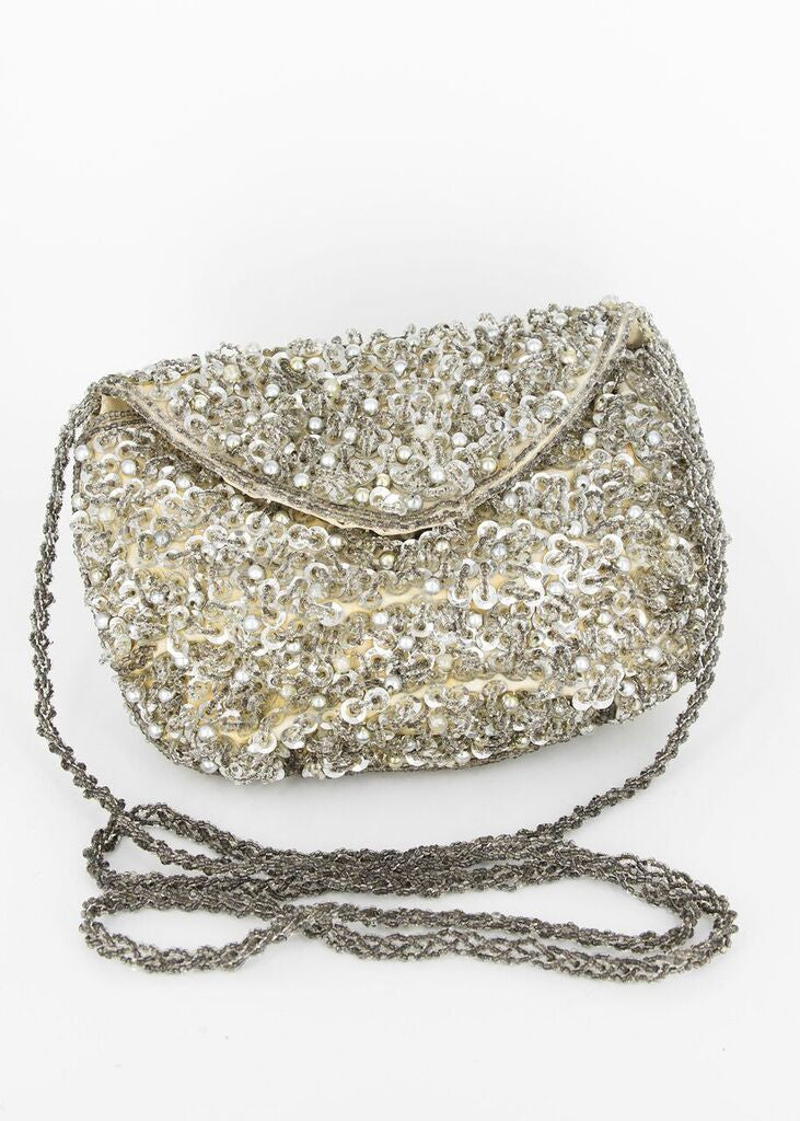 1970's Seed Beaded & Pearl Disco Bag