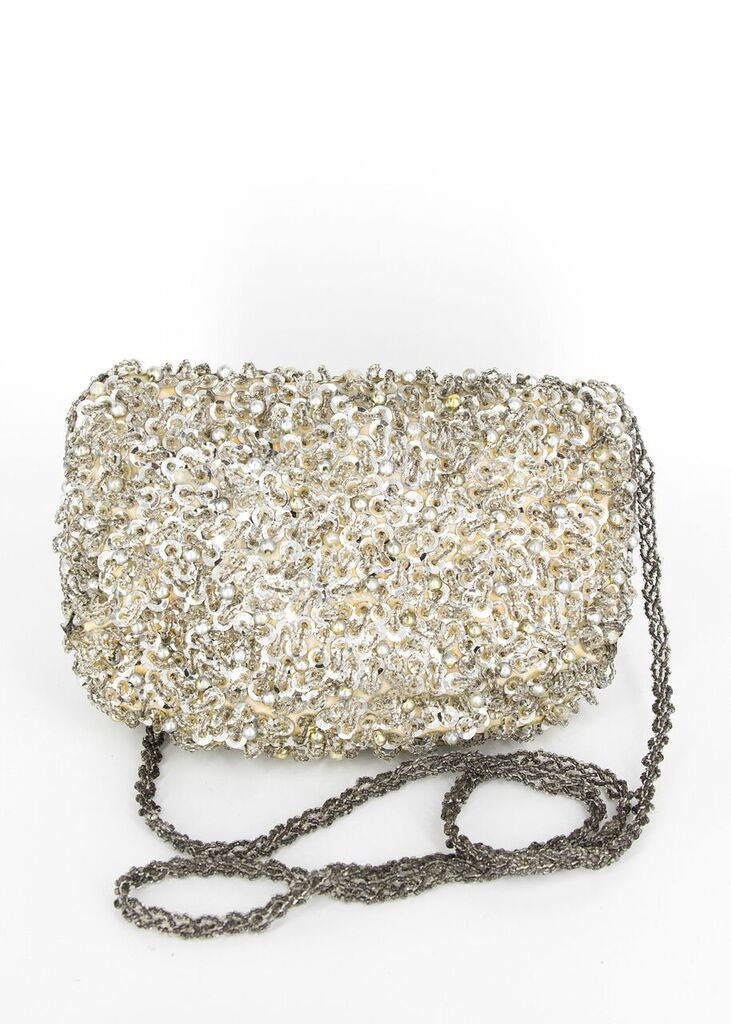 1970's Seed Beaded & Pearl Disco Bag