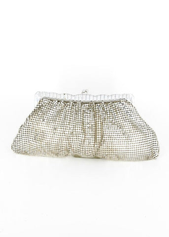 Boutique Geometric Sivler Tone Disco Bag with Rope Chain