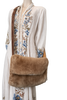 Vintage Custom Fur & Leather Crossbody Bag