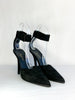 Gucci Suede Pointed-Toe Heel with Ankle Strap
