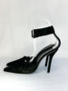 Gucci Suede Pointed-Toe Heel with Ankle Strap