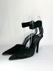 Gucci Suede Pointed-Toe Heel with Ankle Strap