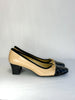 Chanel Quilted Cap Toe Chunk Heel
