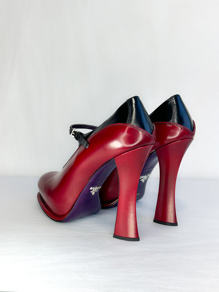 Prada Round Toe Platform Heel