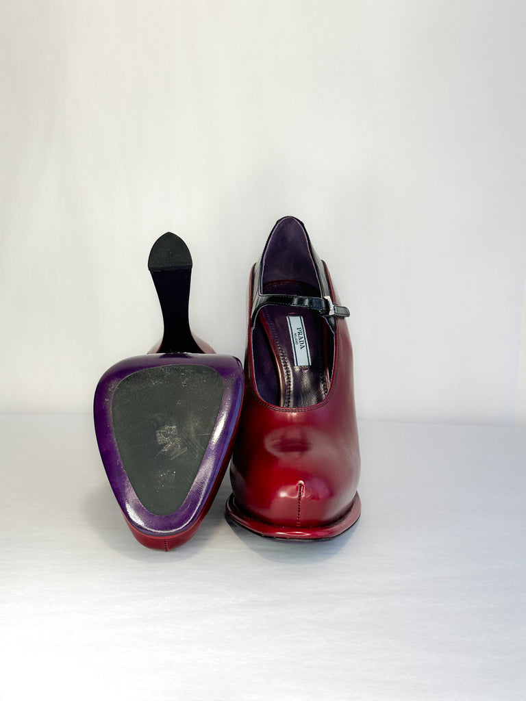 Prada Round Toe Platform Heel