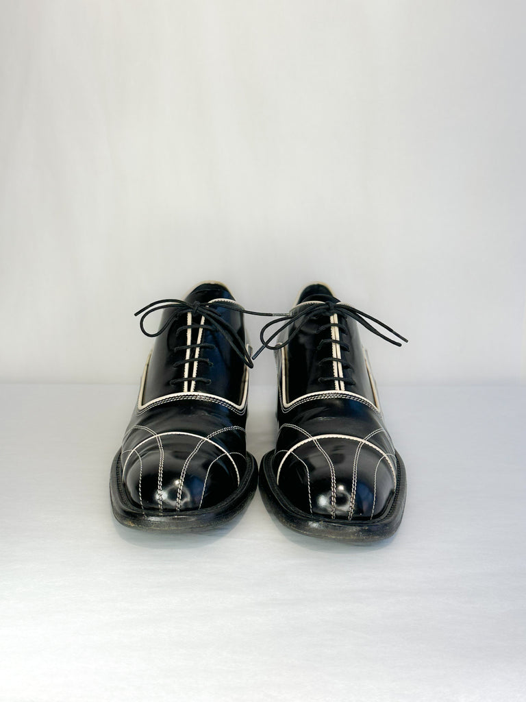 Prada Top-Stitched Oxfords