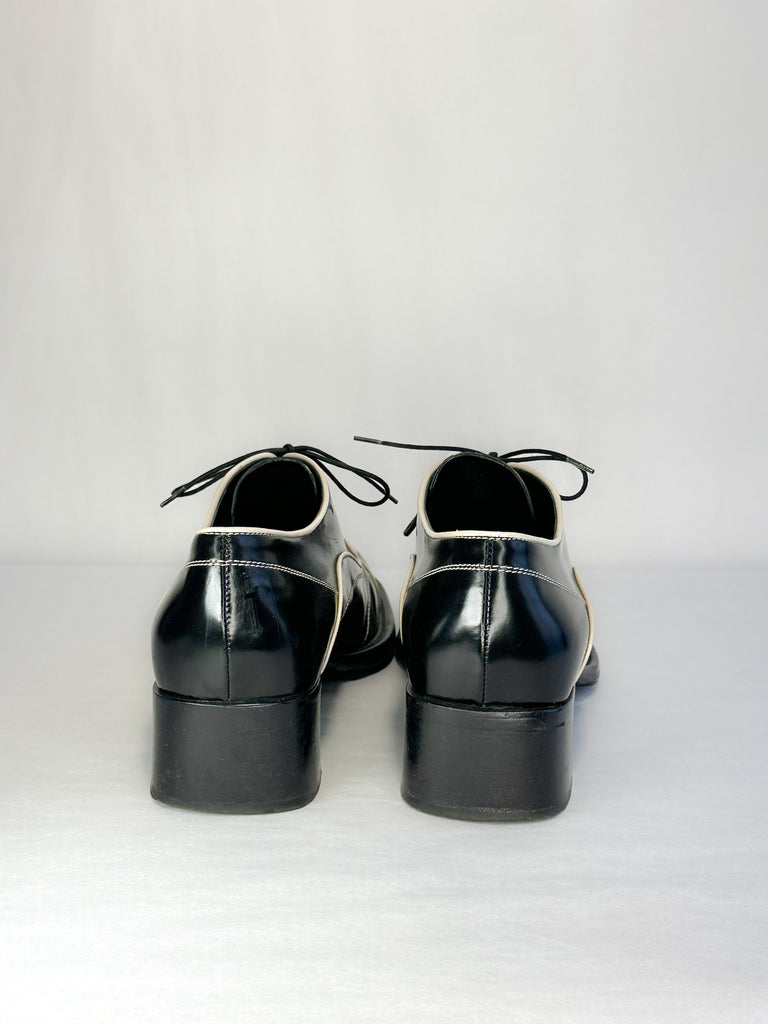 Prada Top-Stitched Oxfords