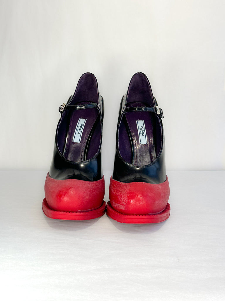 Prada Runway Mary Jane Platform Heels