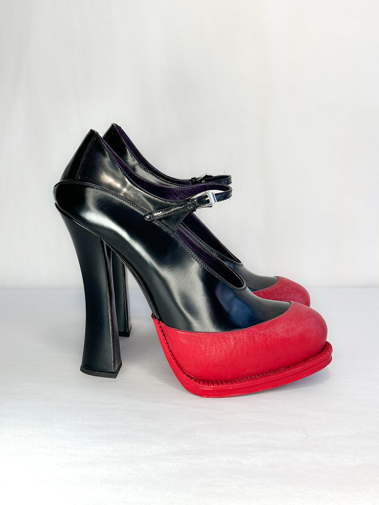 Prada Runway Mary Jane Platform Heels