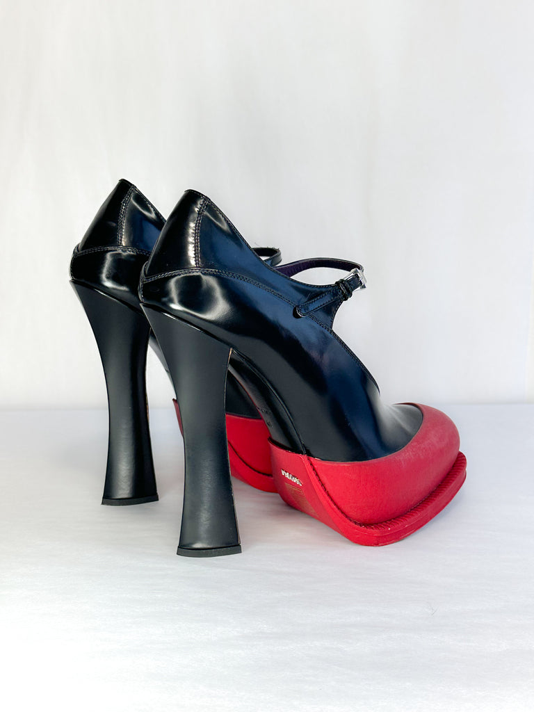 Prada Runway Mary Jane Platform Heels