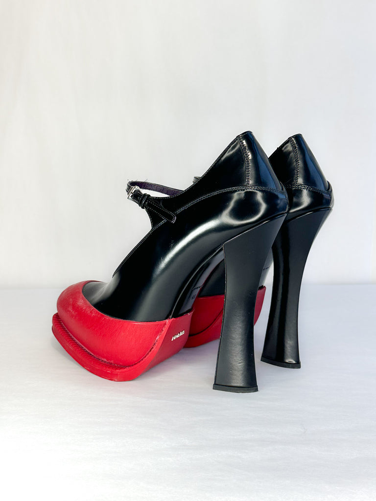 Prada Runway Mary Jane Platform Heels