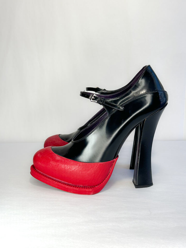 Prada Runway Mary Jane Platform Heels