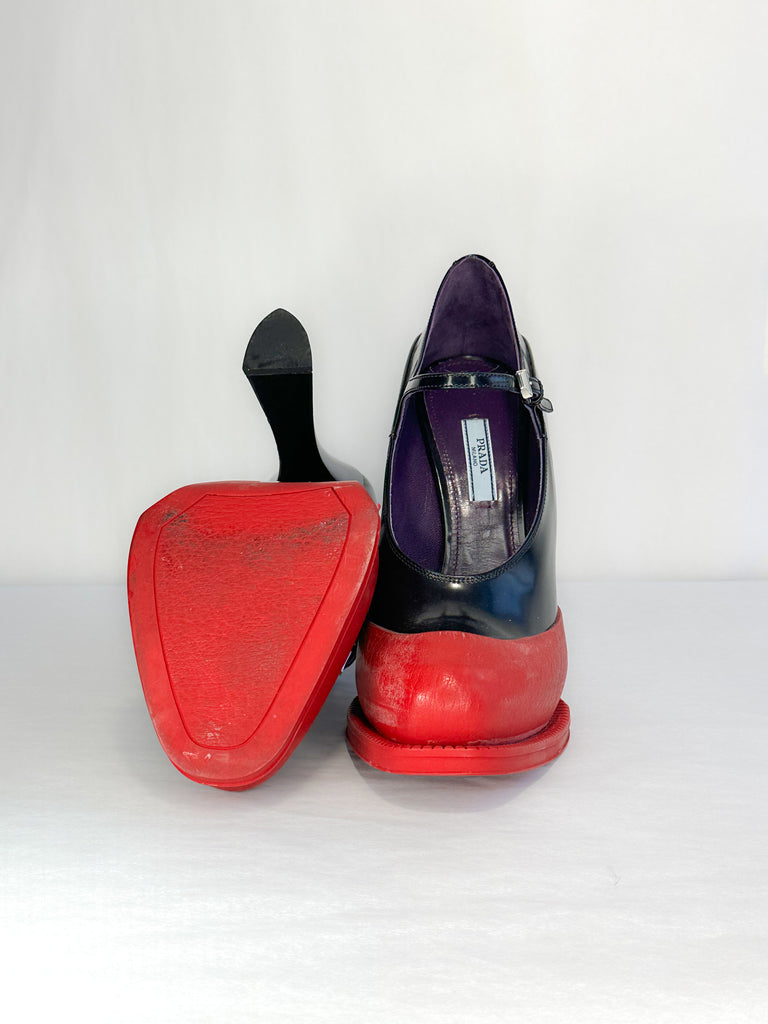 Prada Runway Mary Jane Platform Heels