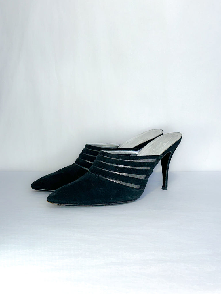 Thierry Mugler Mesh Cutout Mules
