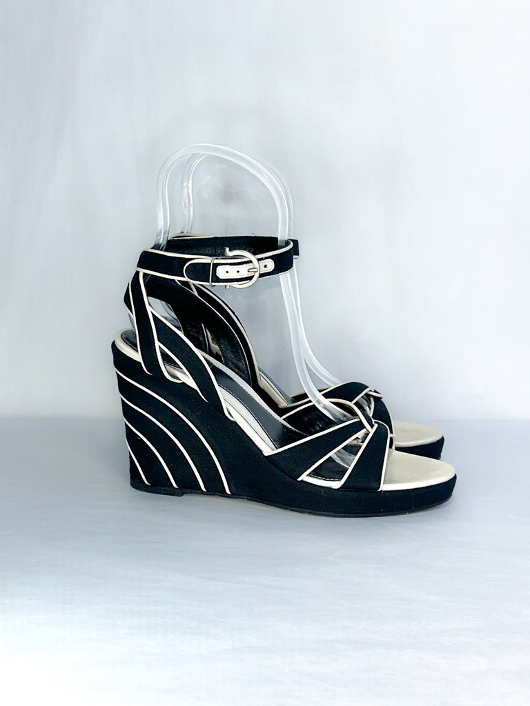 Ferragamo Ankle Strap Wedge Heel