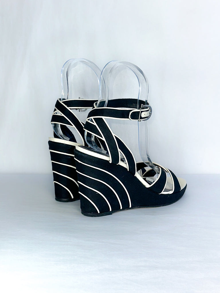 Ferragamo Ankle Strap Wedge Heel