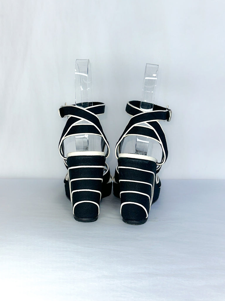 Ferragamo Ankle Strap Wedge Heel