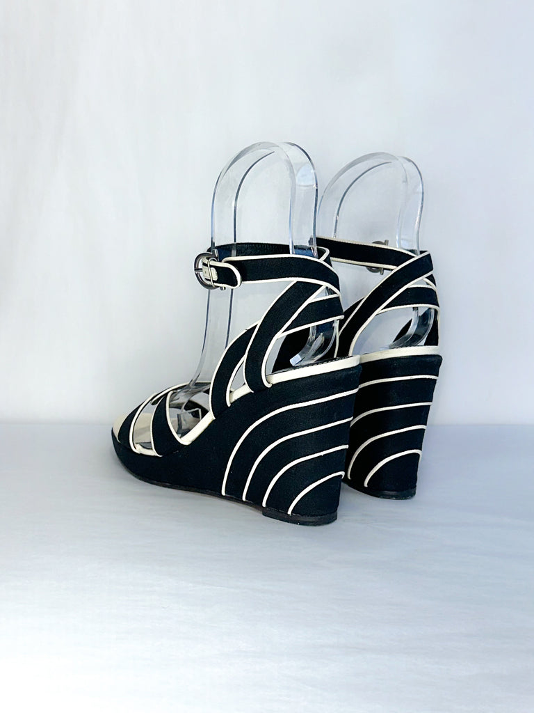 Ferragamo Ankle Strap Wedge Heel