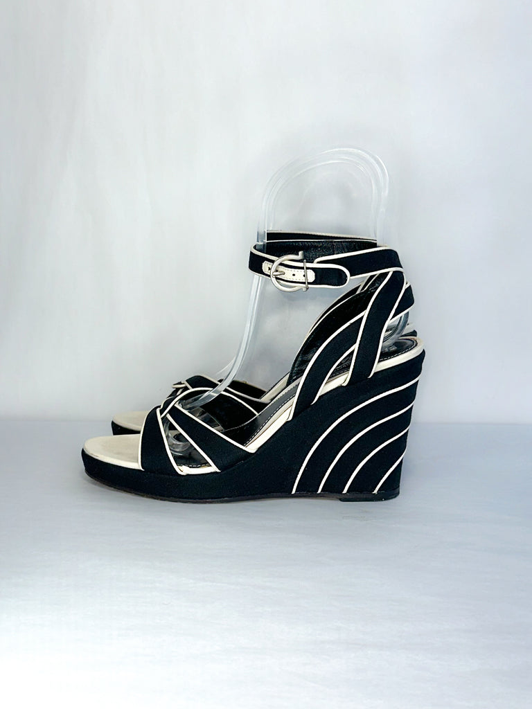 Ferragamo Ankle Strap Wedge Heel