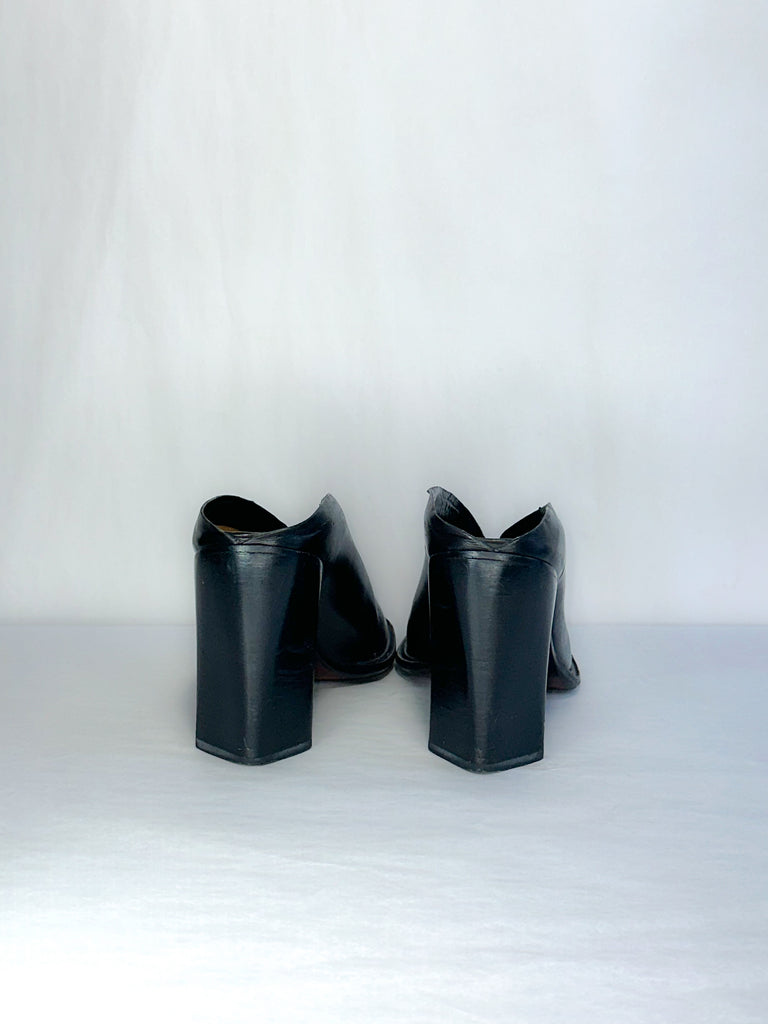 Costume National Sculpted Wedge Mules