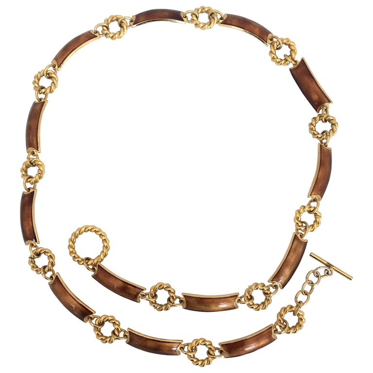 Gucci 1970's Gold Tone Mariner Link Chain Belt – catwalk