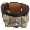 Hermès Cuir Collier de Chien Black & Silver Leather Cuff Bracelet