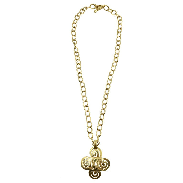 chanel necklace for women cc logo gold