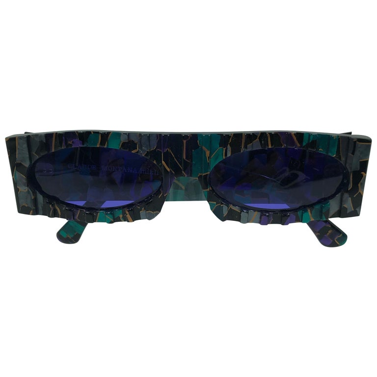 Claude Montana / Mikli New Wave 1980's Vintage Multi Colored Textured Frames
